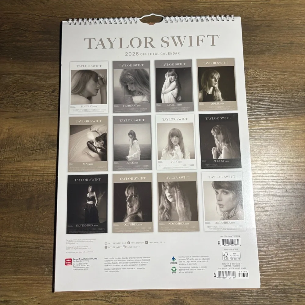 New Taylor Swift 2026 Calendar